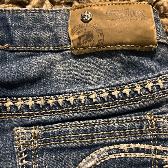 Silver Girls Sz 10 Denim Shorts - Picture 3 of 4